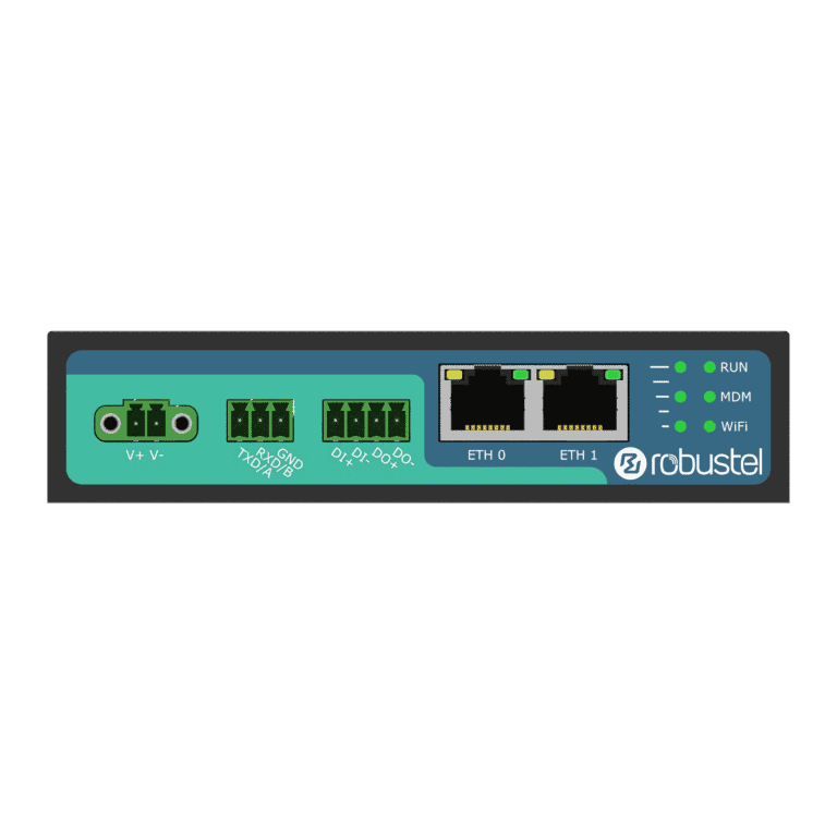 R2010 dual-SIM 4G/LTE industrial router with serial I/O | Robustel