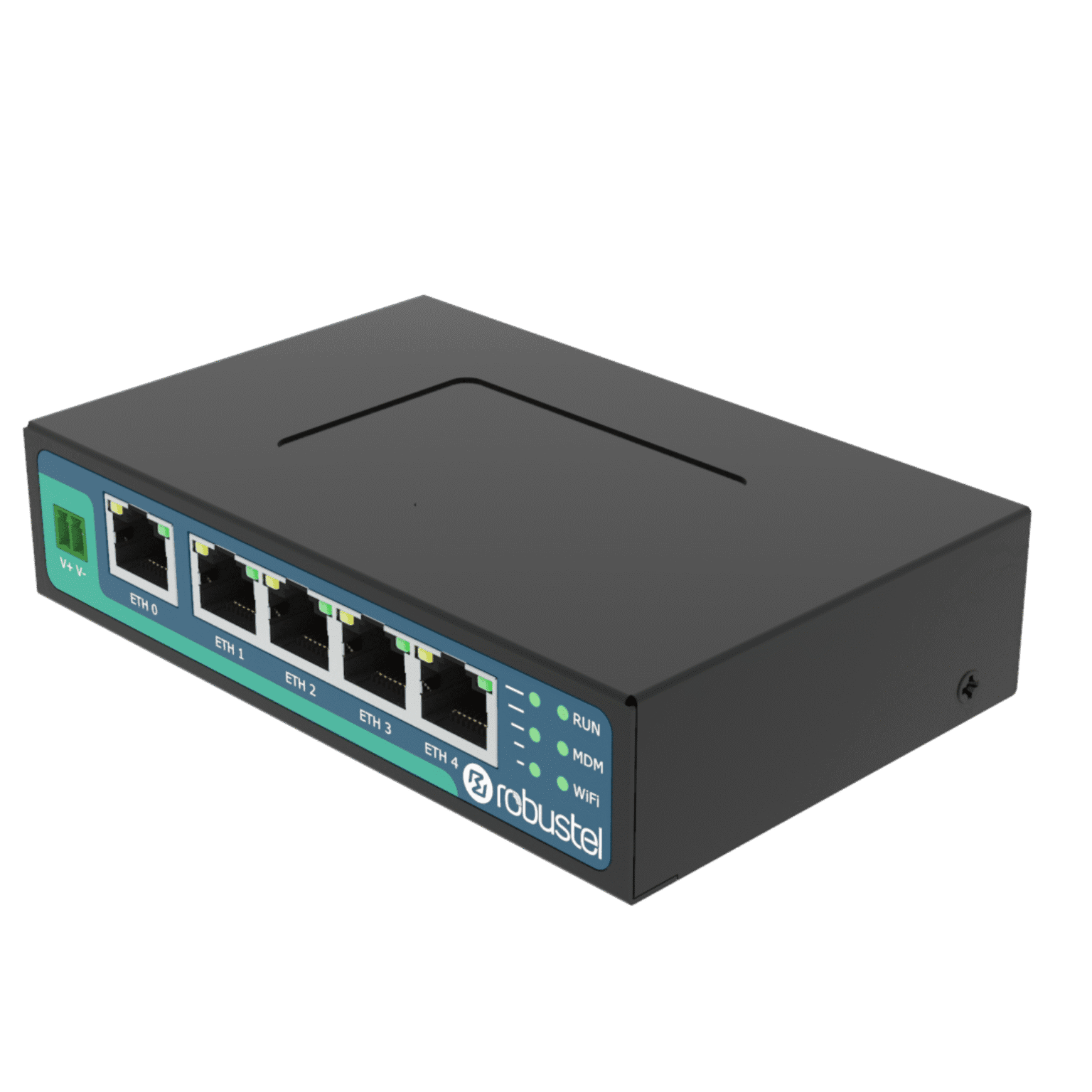 R2011 dual-SIM 4G/LTE industrial router with 5× LAN | Robustel