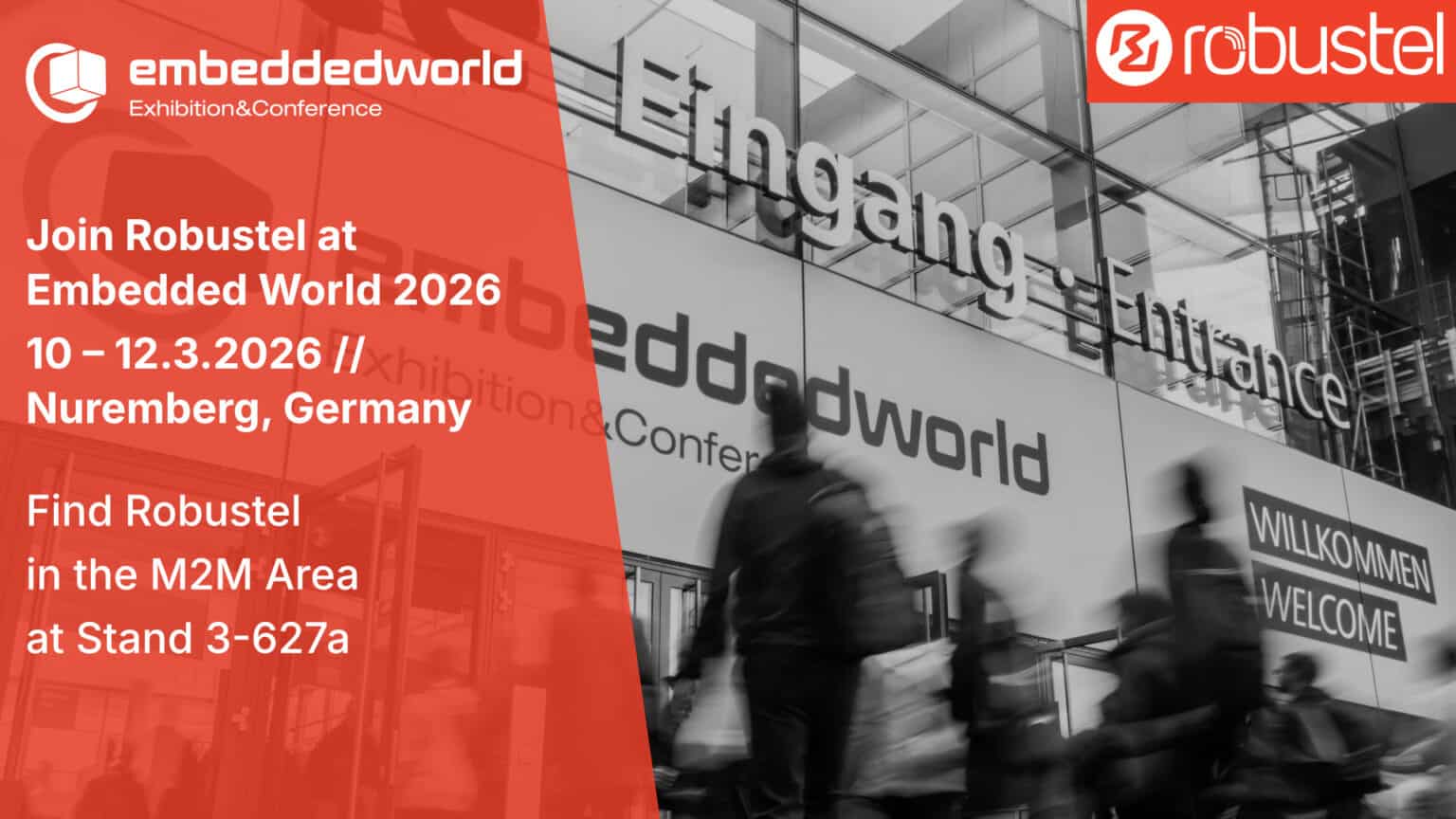 Robustel at embedded world 2026 | Stand 3-627a (M2M Area)
