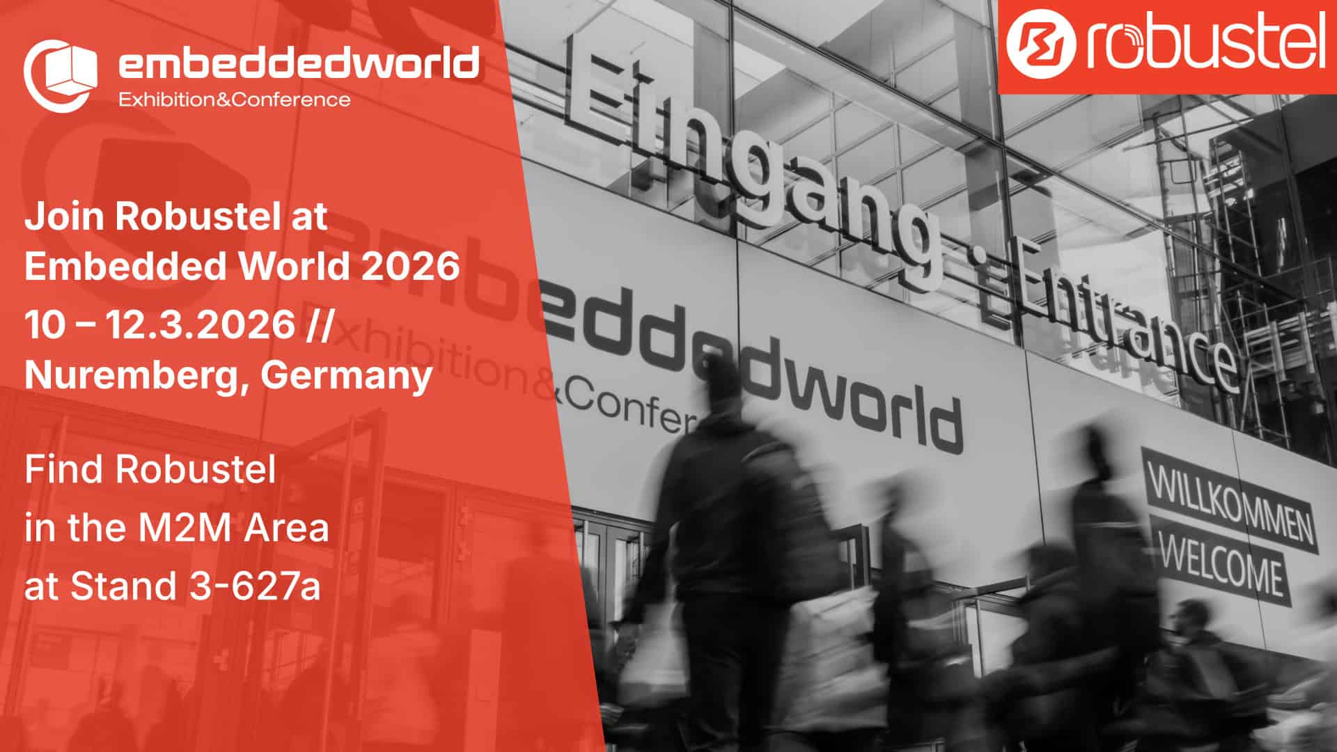 Join Robustel at Embedded World 2026, Nuremberg, Germany