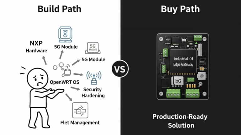 illustration of iot gateway build vs buy