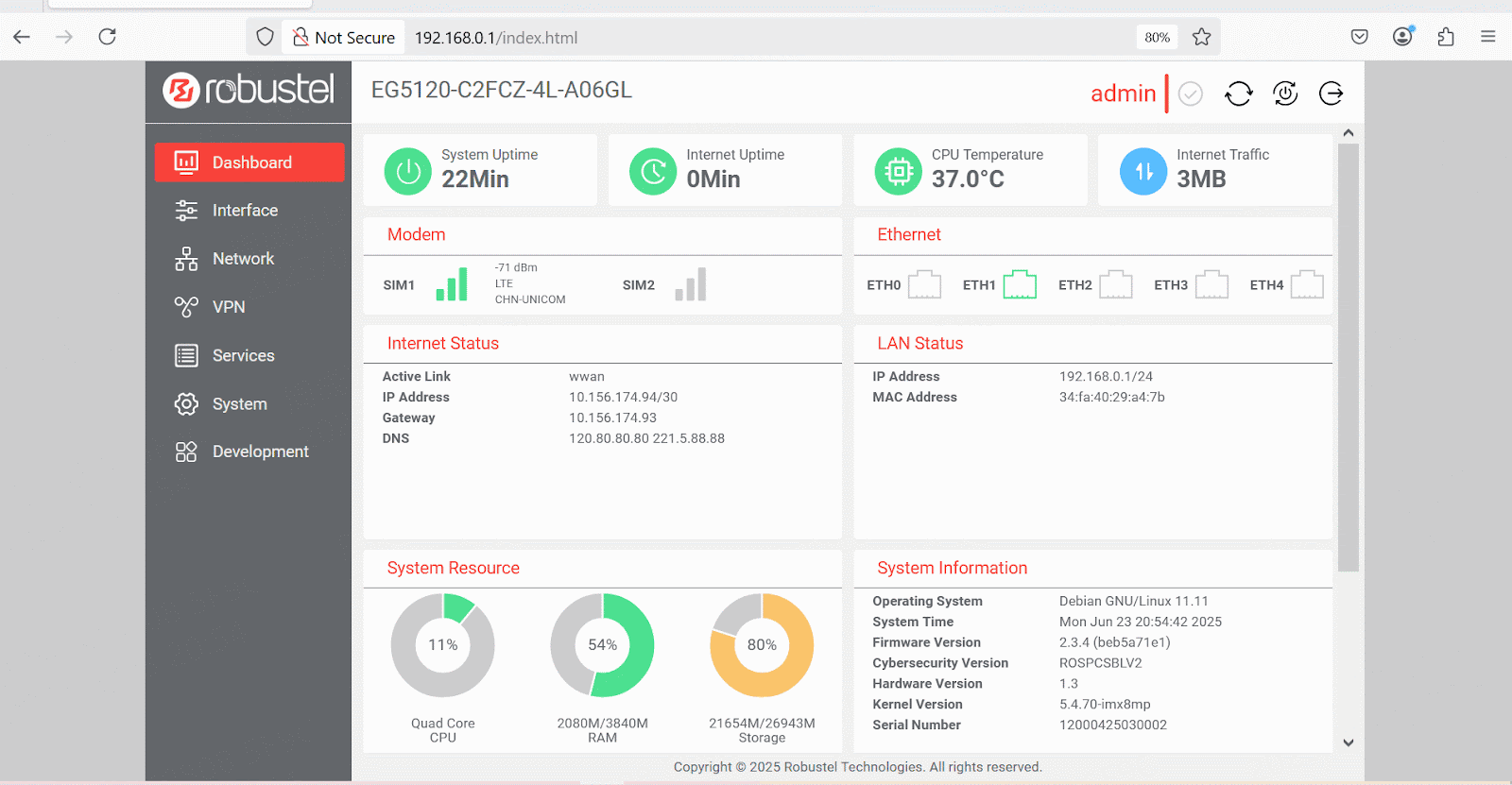 Illustration of access your device's web interface.