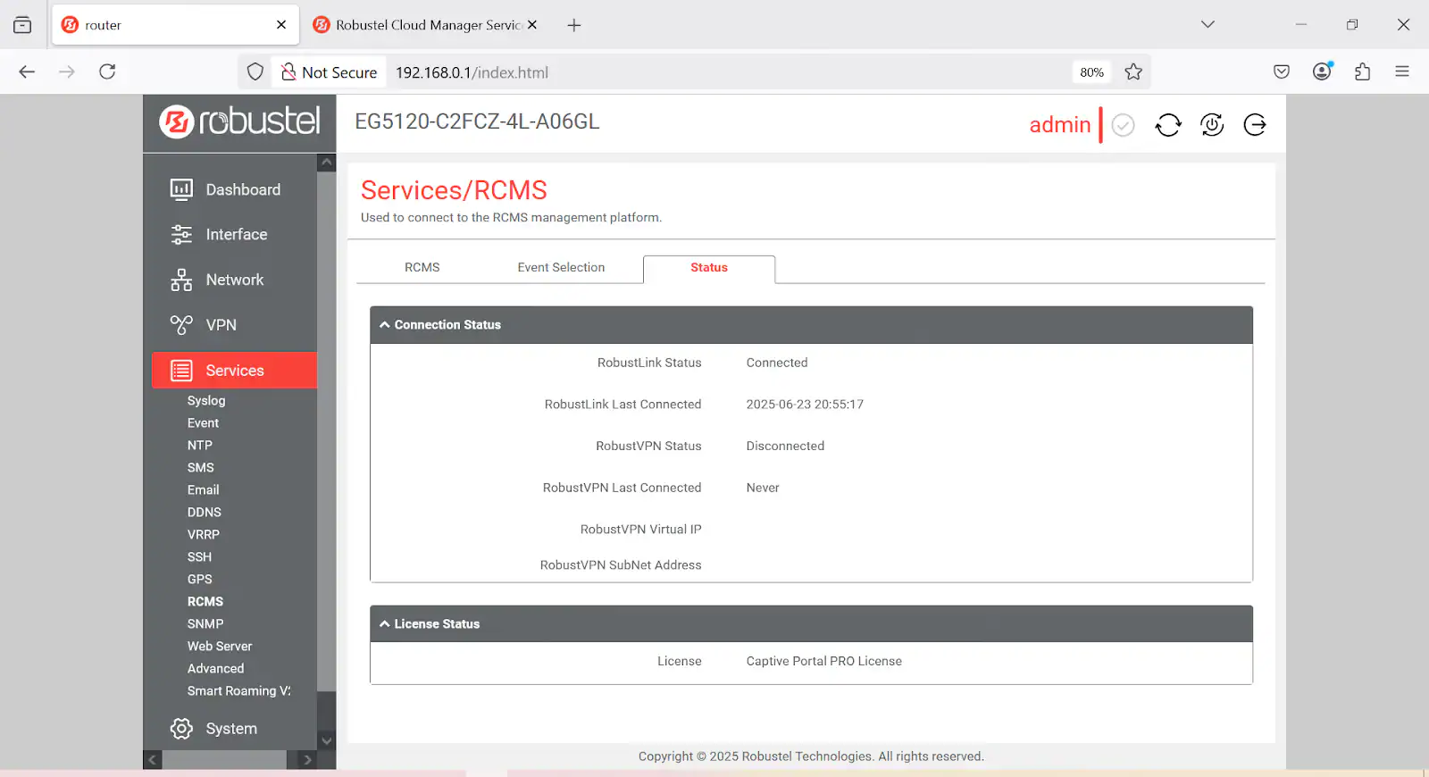 Illustration of access your device's web interface.