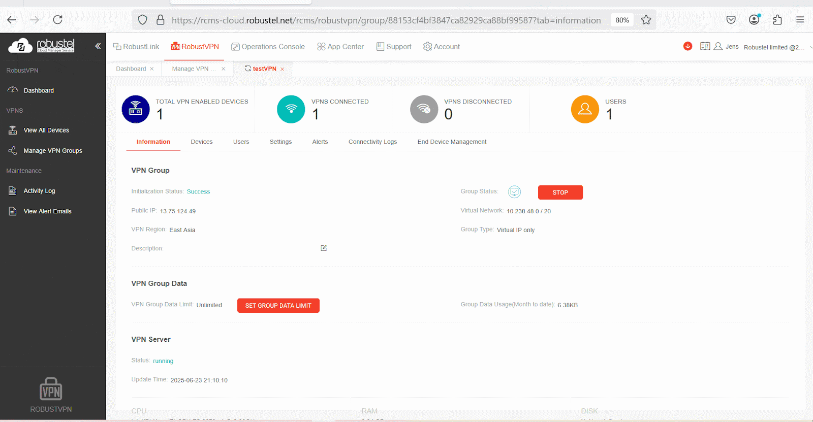 Illustration of adding the local ip address.