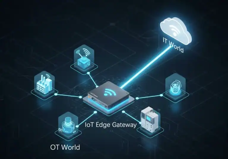 Illustration of iot edge gateway.