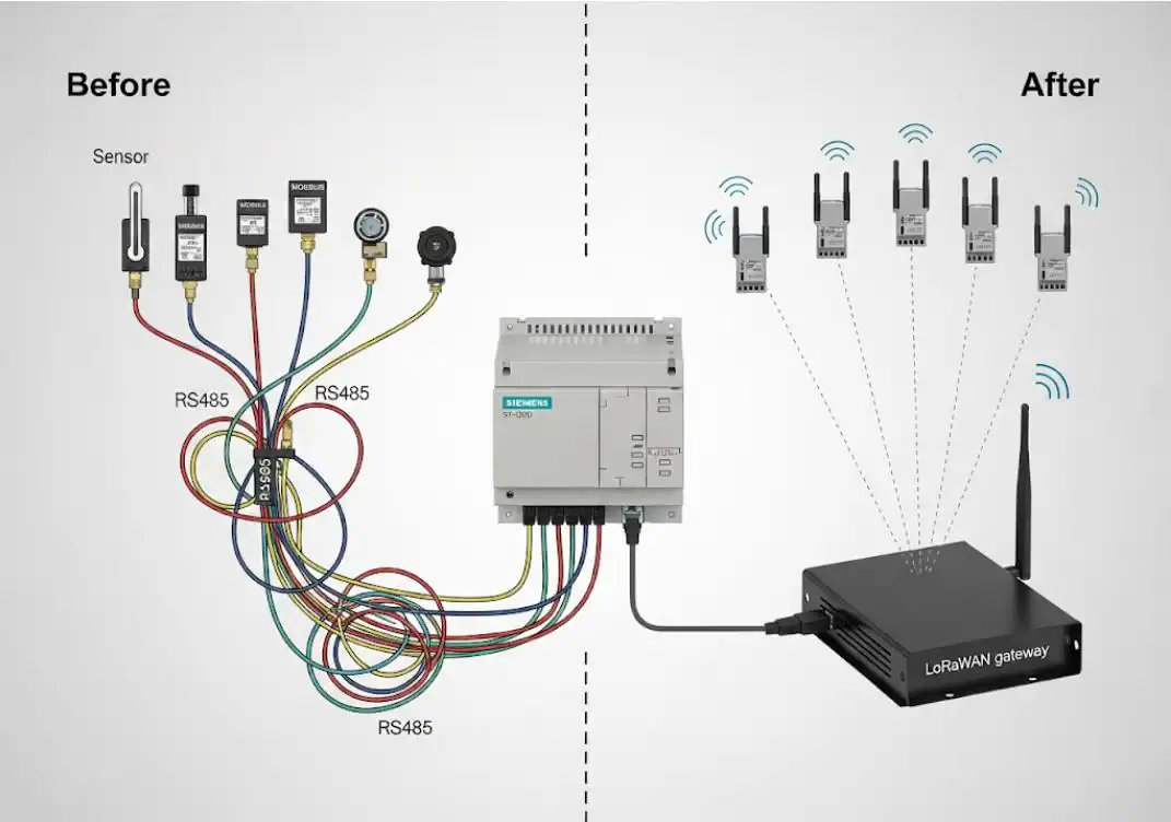 Illustration of wired and wireless connection.