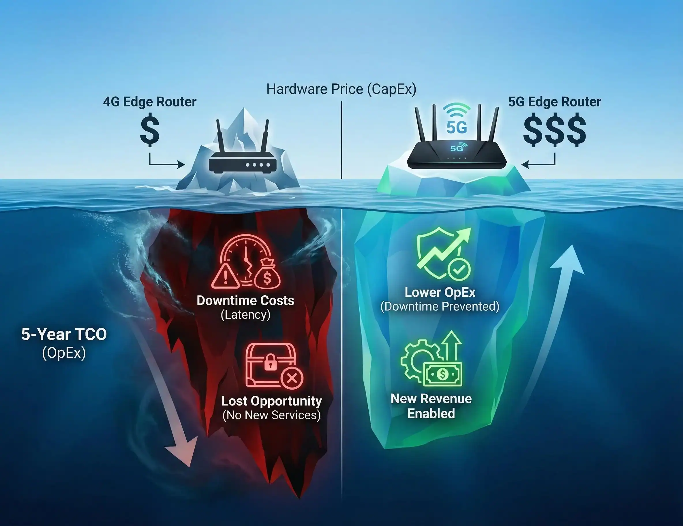 Image of 4g and 5g edge router comparison.