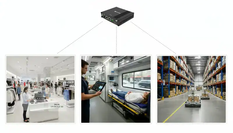 Image of 5G router's applications.