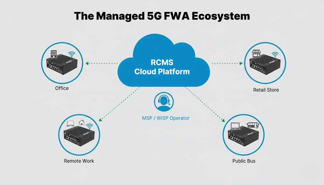 Image of managed 5g FWA ecosystem.