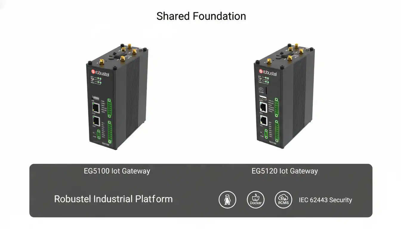 Image of Robustel Edge gateway comparison.