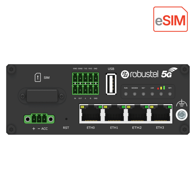 R5020e 5G eSIM/eUICC Industrial Router | Robustel