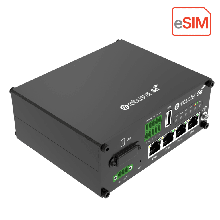 R5020e 5G eSIM/eUICC Industrial Router | Robustel