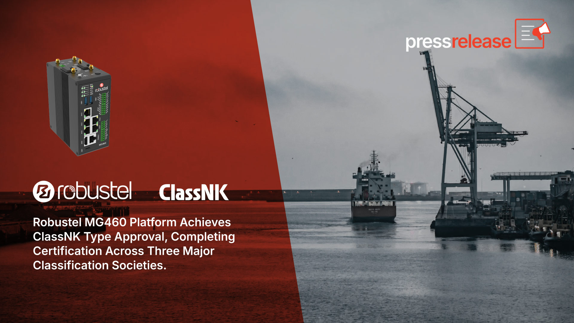Robustel MG460 Platform Achieves ClassNK Type Approval, Completing Certification Across Three Major Classification Societies