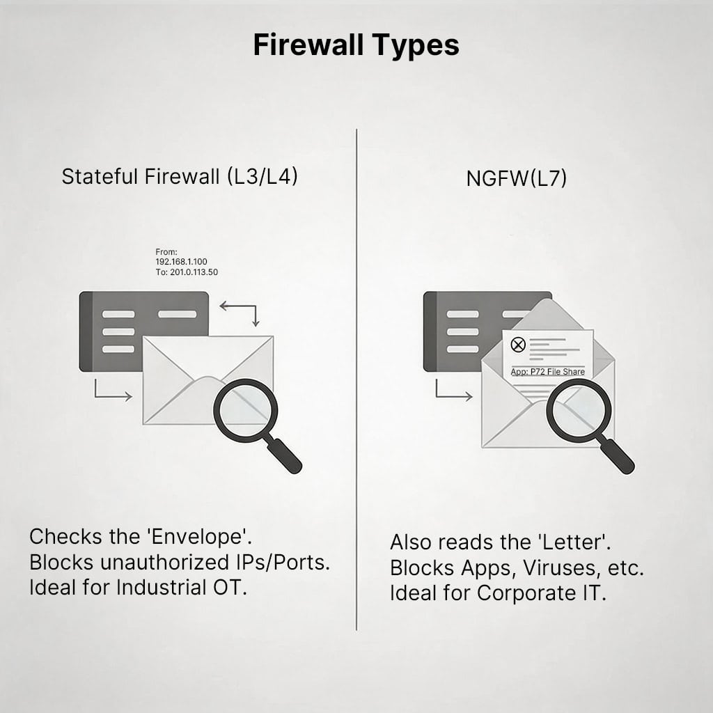 Image of firewall types.