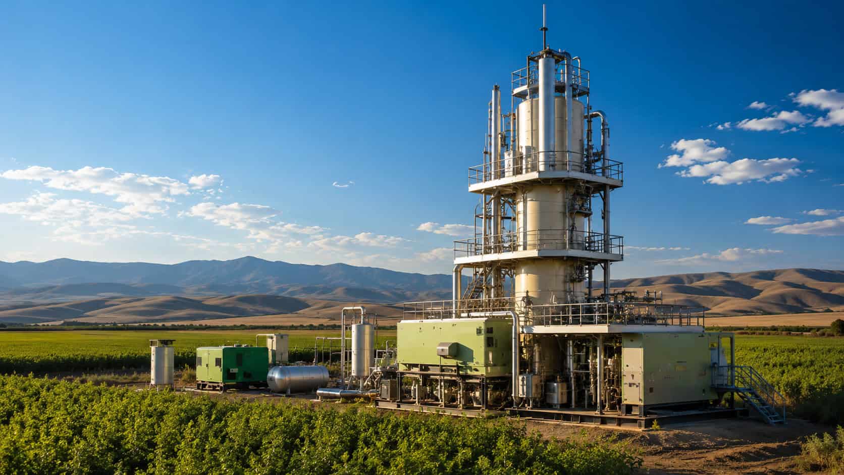 Distributed industrial facility in a remote location supporting industrial monitoring and edge computing applications.